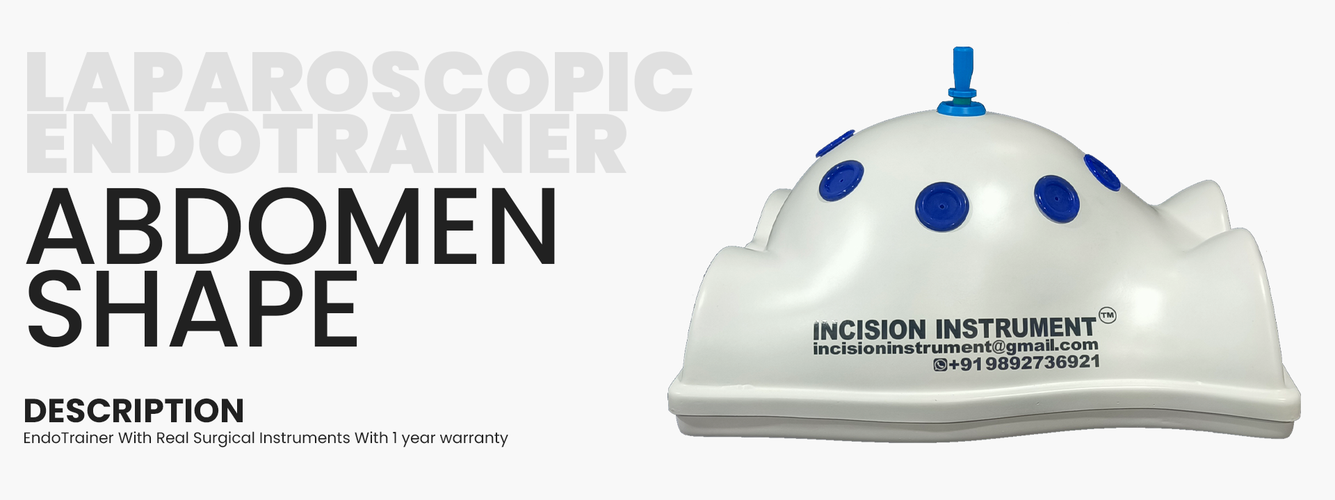 Laparoscopic virtual video endo trainer abdomen full body shape kit set for surgical training