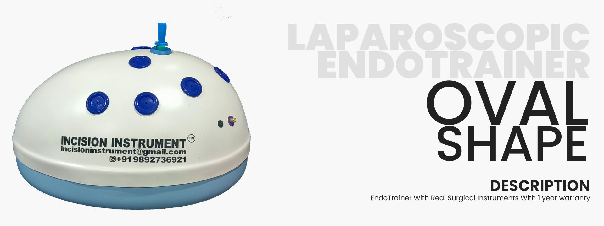 Laparoscopic virtual video endo trainer egg oval shape kit set for surgical training