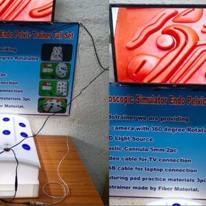 laparoscopic rectangle acrylic box portable endotrainer with tv laptop mobile hdmi connection kit zoom knob 1080p hd detachable 360 rotation camera and 5 real surgical instruments manufacturer supplier mumbai maharashtra india