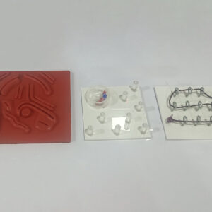 laparoscopy red suturing pad on white module with thread passing ball clamping training tool for medical practitioner surgeon doctor in mumbai maharashtra india