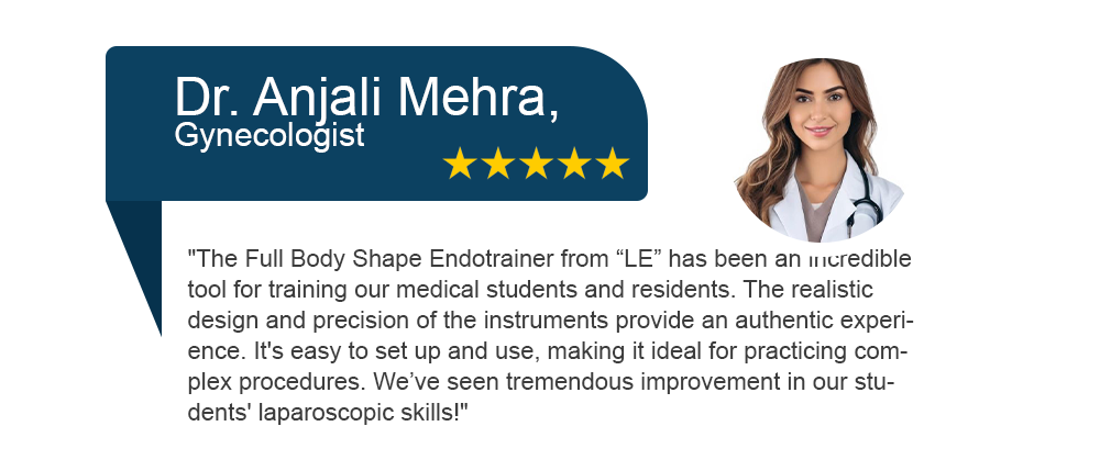 Laparoscopic endo trainer Google review by Dr. Anjali Mehra for virtual video surgical training