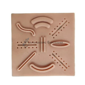 Advanced tissue suture pad for laparoscopic suturing practice with complex tissue geometry