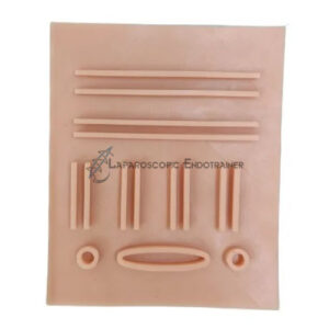 Tissue suture pad with human like geometry for surgical suturing practice