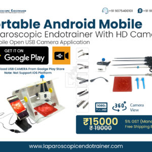 portable laparoscopic virtual video endo trainer android mobile hd camera kit with 5 real surgical instruments for surgical training