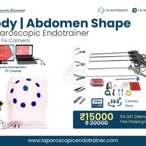 laparoscopic virtual video endo trainer pink full body abdomen shape training kit with real surgical instruments