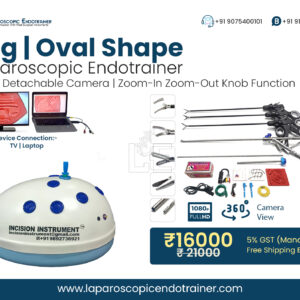 laparoscopic virtual video endo trainer egg shape oval shape training kit with real surgical instruments