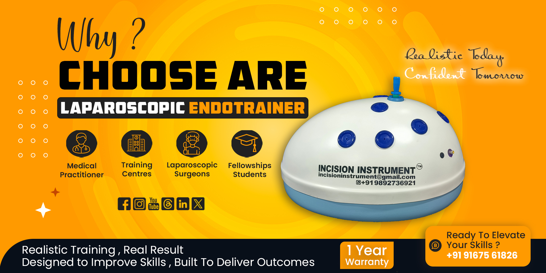 Laparoscopic Endotrainer For Fellowship Student medical practitioner