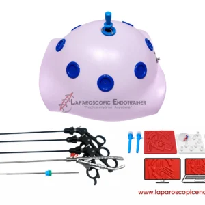 Laparoscopic Pink Abdomen Shape | 360° Degree Fix HD Camera | 5 Reusable Instruments | TV & Laptop Connection