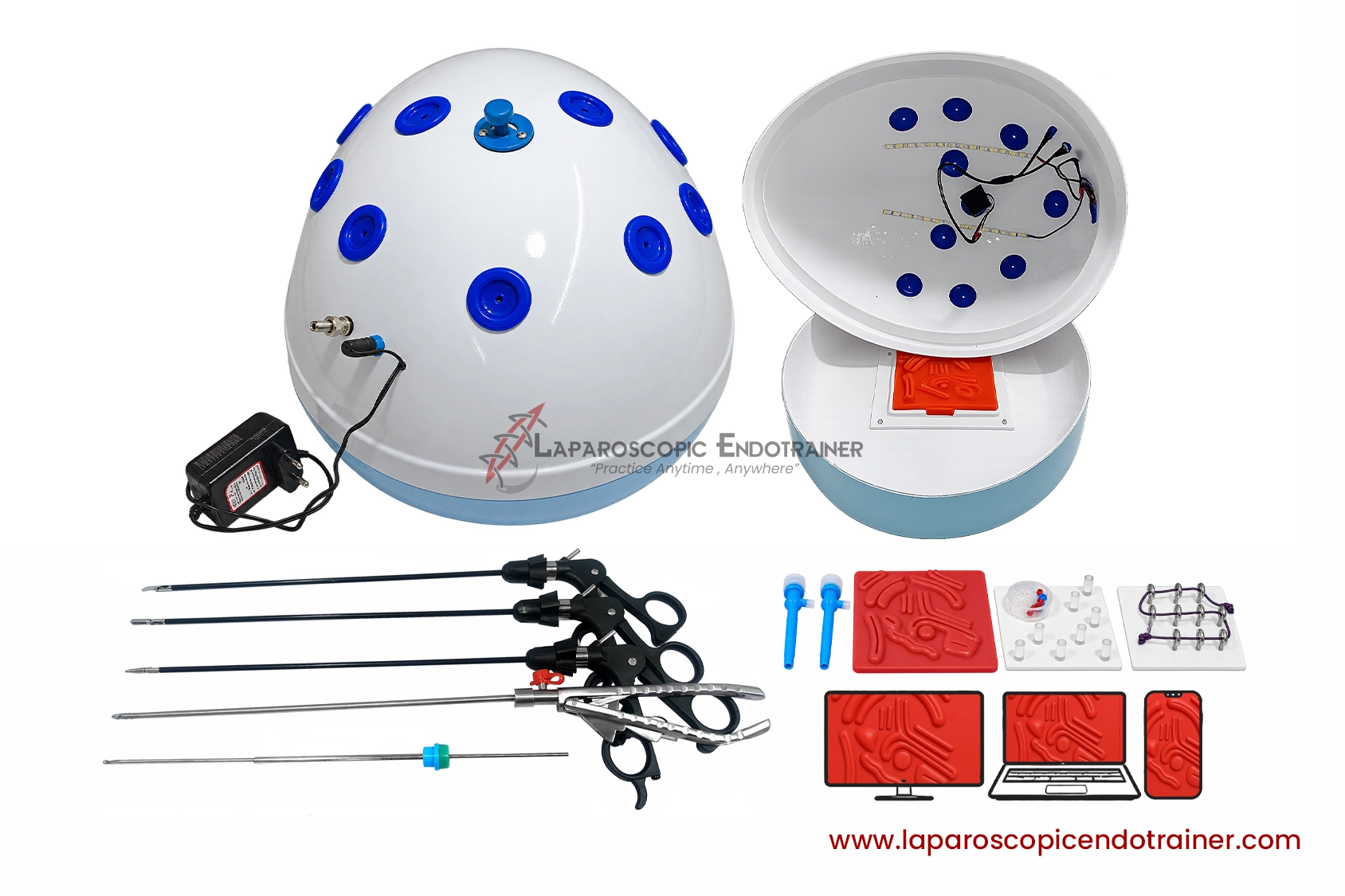19-laparoscopic-oval-egg-anda-shape-360-degree-fix-hd-camera-5-reusable-instruments-tv-laptop-mobile-connection
