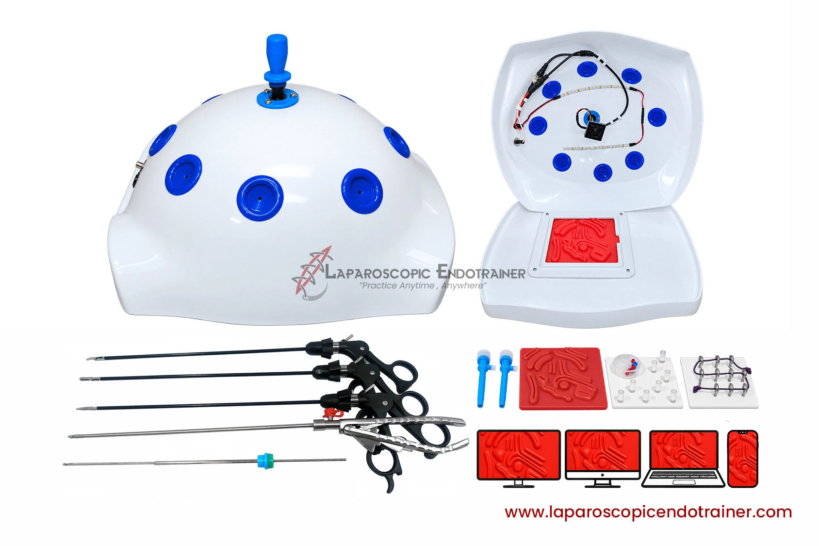 28-laparoscopic-white-abdomen-shape-360-degree-fix-hd-camera-5-reusable-instruments-tv-laptop-mobile-hdmi-connection