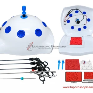 Laparoscopic White Abdomen Shape | 360° Degree Fix HD Camera | 5 Reusable Instruments | TV & Laptop Connection