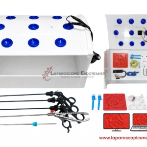 Laparoscopic Box Rectangle Shape | 360° Degree Fix HD Camera | 5 Reusable Instruments | TV & Laptop Connection