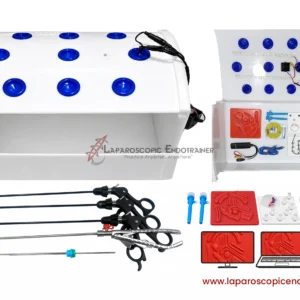 Laparoscopic Box Rectangle Shape | 360° Degree Fix HD Camera | 5 Reusable Instruments | TV, Laptop & Mobile Connection