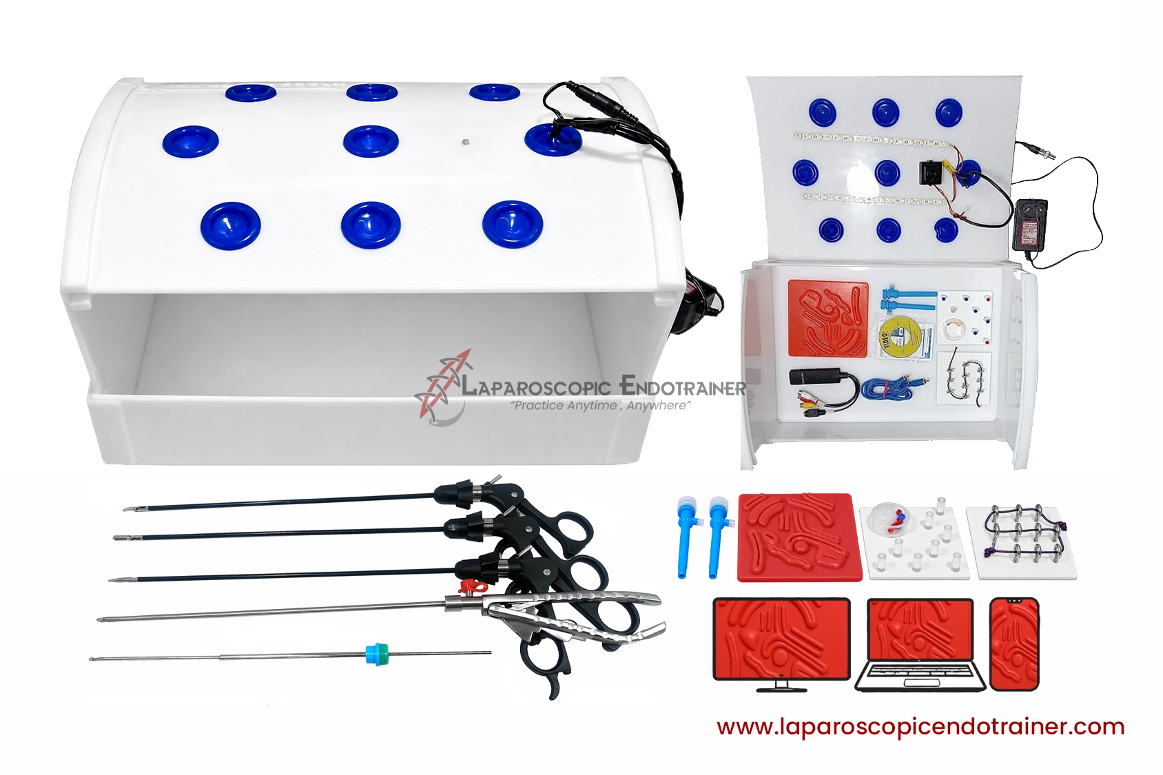 23-laparoscopic-box-rectangle-shape-360-degree-fix-hd-camera-5-reusable-instruments-tv-laptop-mobile-connection