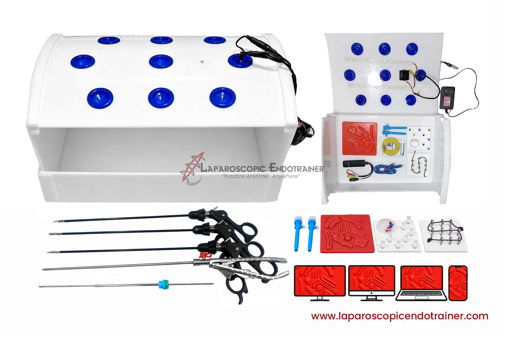 24-laparoscopic-box-rectangle-shape-360-degree-fix-hd-camera-5-reusable-instruments-tv-laptop-mobile-hdmi-connection