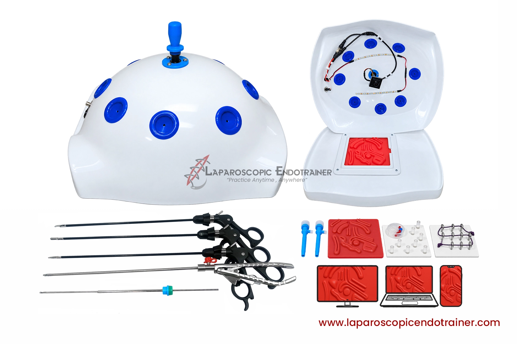 27-laparoscopic-white-abdomen-shape-360-degree-fix-hd-camera-5-reusable-instruments-tv-laptop-mobile-connection