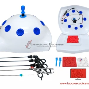 Laparoscopic White Abdomen Shape | 360° Degree Fix HD Camera | 5 Reusable Instruments | TV Connection