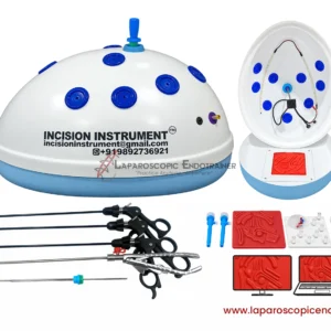 Laparoscopic Oval Egg Anda Shape | 360° Degree Detachable Camera | Zoom-In Zoom-Out Function | 5 Reusable Instruments | TV & Laptop Connection