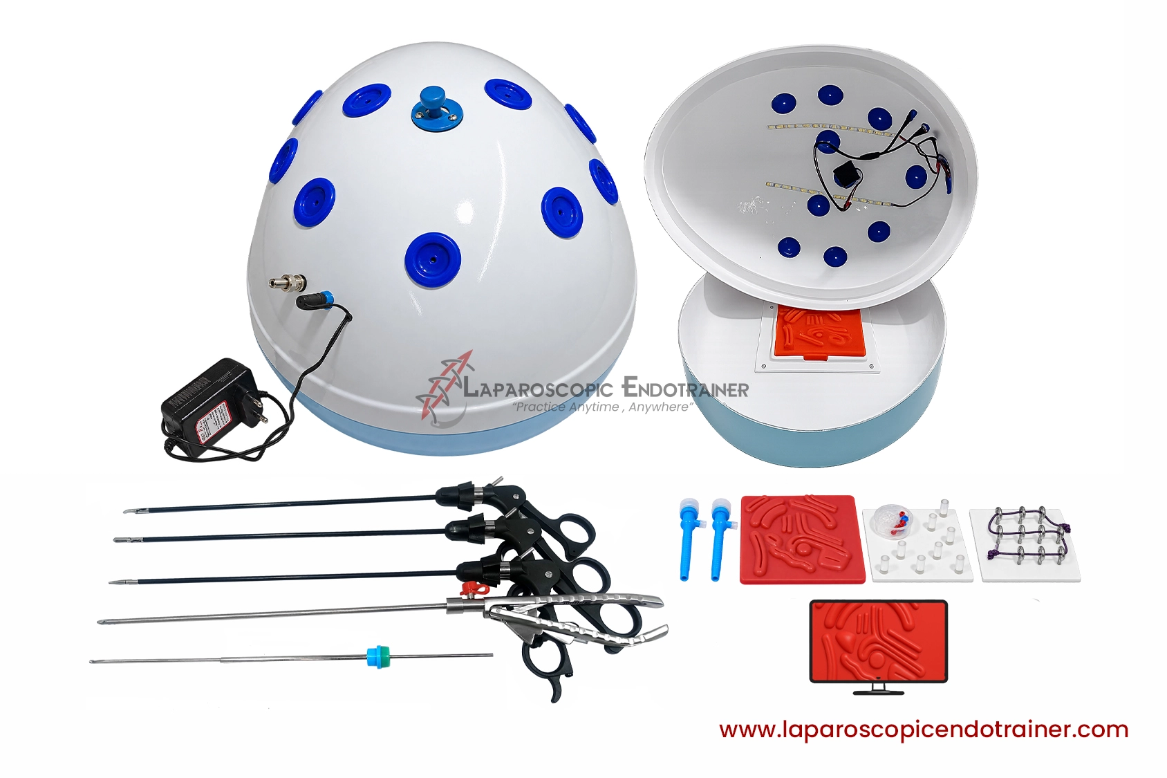 17-laparoscopic-oval-egg-anda-shape-360-degree-fix-hd-camera-5-reusable-instruments-tv-connection