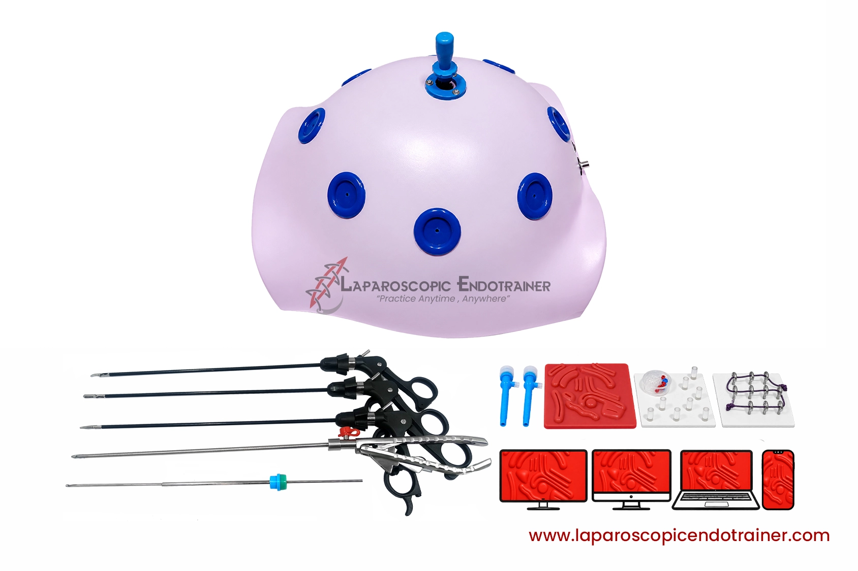 32-laparoscopic-pink-abdomen-shape-360-degree-fix-hd-camera-5-reusable-instruments-tv-laptop-mobile-hdmi-connection