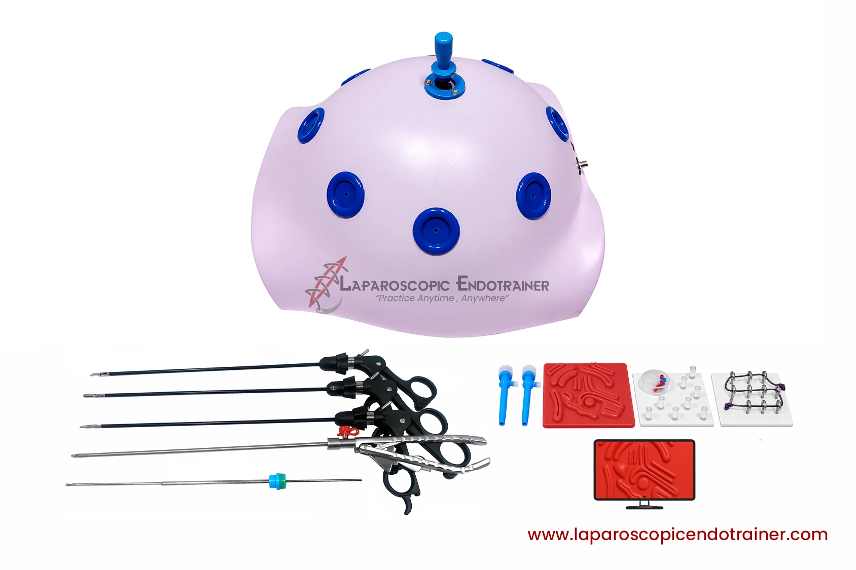 29-laparoscopic-pink-abdomen-shape-360-degree-fix-hd-camera-5-reusable-instruments-tv-connection